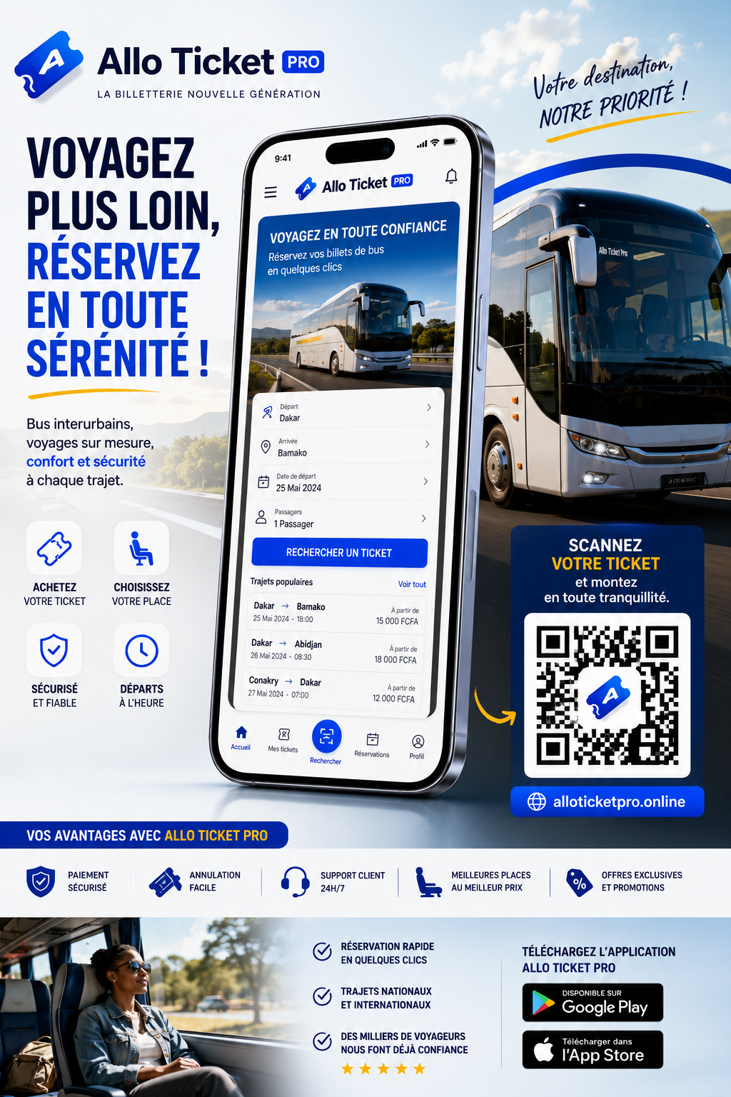 Flyer transport Allo Ticket Pro